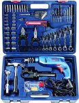 Bosch Mechanic Kit GSB 550-Watt Impact Drill Kit (Blue Range, 122-Pieces)