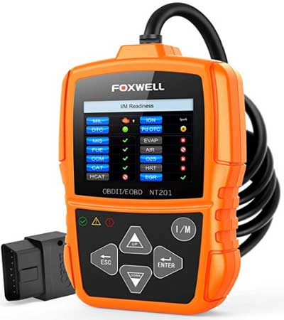 FOXWELL NT201 OBD2 Scanner Auto OBD II Diagnostic Scan Tool Check Car Engine Light Fault Code Reader Orange