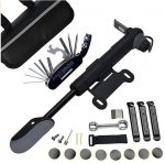 DAWAY A35 Bike Repair Kit - 120 PSI Mini Pump & 16 in 1 Bicycle Multi-Tool with Handy Bag Included Glueless Tire Tube Patches & Tire Levers, Practical Gift