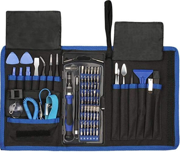 80 in 1 Precision Screwdriver Set,Magnetic Screwdriver Bit Kit,Professional Electronics Repair Tool Kit with Flexible Shaft,Portable Bag for PS4, Laptop, iPhone8, Computer, Phone, Xbox, Tablets, Camera, Watch