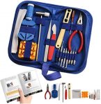 Watch Repair Kit Professional - Complete Tool Set with Watchmaker's and Jewelers "Maintenance & Service" User Manual - Storage Case - Microfibre Cleaning Towel (16 Pieces)