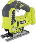 Ryobi One+ P523 18V Lithium Ion Cordless Orbital T Shank 3,000 SPM Jigsaw (Battery Not Included, Power Tool and T Shank Wood Cutting Blade Only)