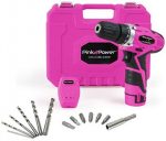Pink Power PP121LI 12V Cordless Drill & Driver Tool Kit for Women- Tool Case, Lithium Ion Electric Drill, Drill Set, Battery & Charger