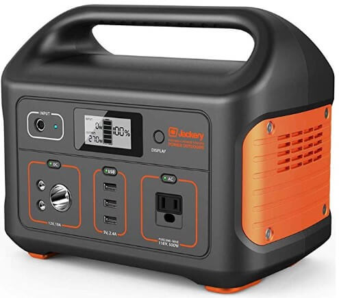 Jackery Portable Power Station Explorer 500, 518Wh Outdoor Mobile Lithium Battery Pack with 110V/500W AC Outlet, Solar-Ready Generator (Solar Panel Optional) RV Battery CPAP Power Outage Emergency Kit