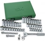 SK Professional Tools 94549 49-Piece 3/8 in. Drive 6-Point Std/Deep Metric Socket Set - Chrome Socket Set with Super Chrome Finish | Set of 49 Sockets Made in USA