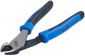 Klein Tools J2000-48 Diagonal Cutters, 8-Inch Heavy Duty Linesman Pliers with Angled Head, Cut ACSR, Screws, Nails, and Most Hardened Wire